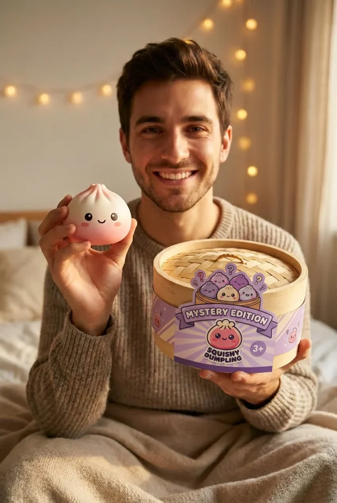 Mystery Dumpling Squishy – Summer Edition with its box
