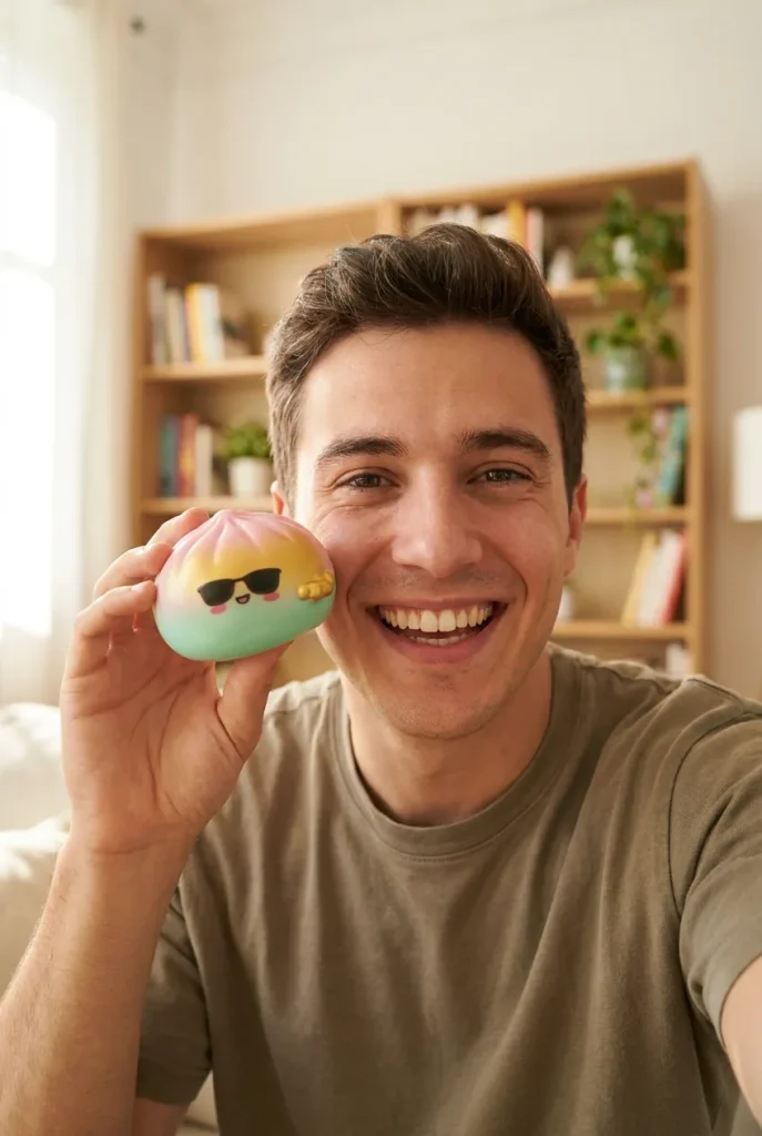 Mystery Dumpling Squishy – Sunglasses Surprise in everyday life
