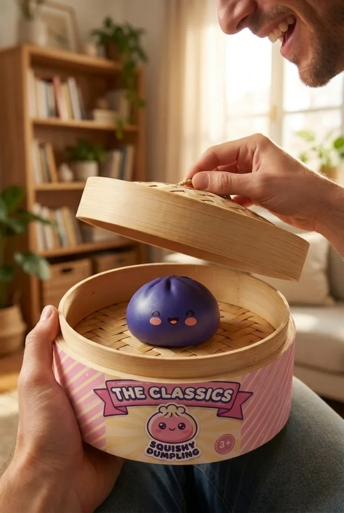 Midnight Navy Blue Dumpling Squishy unboxing moment