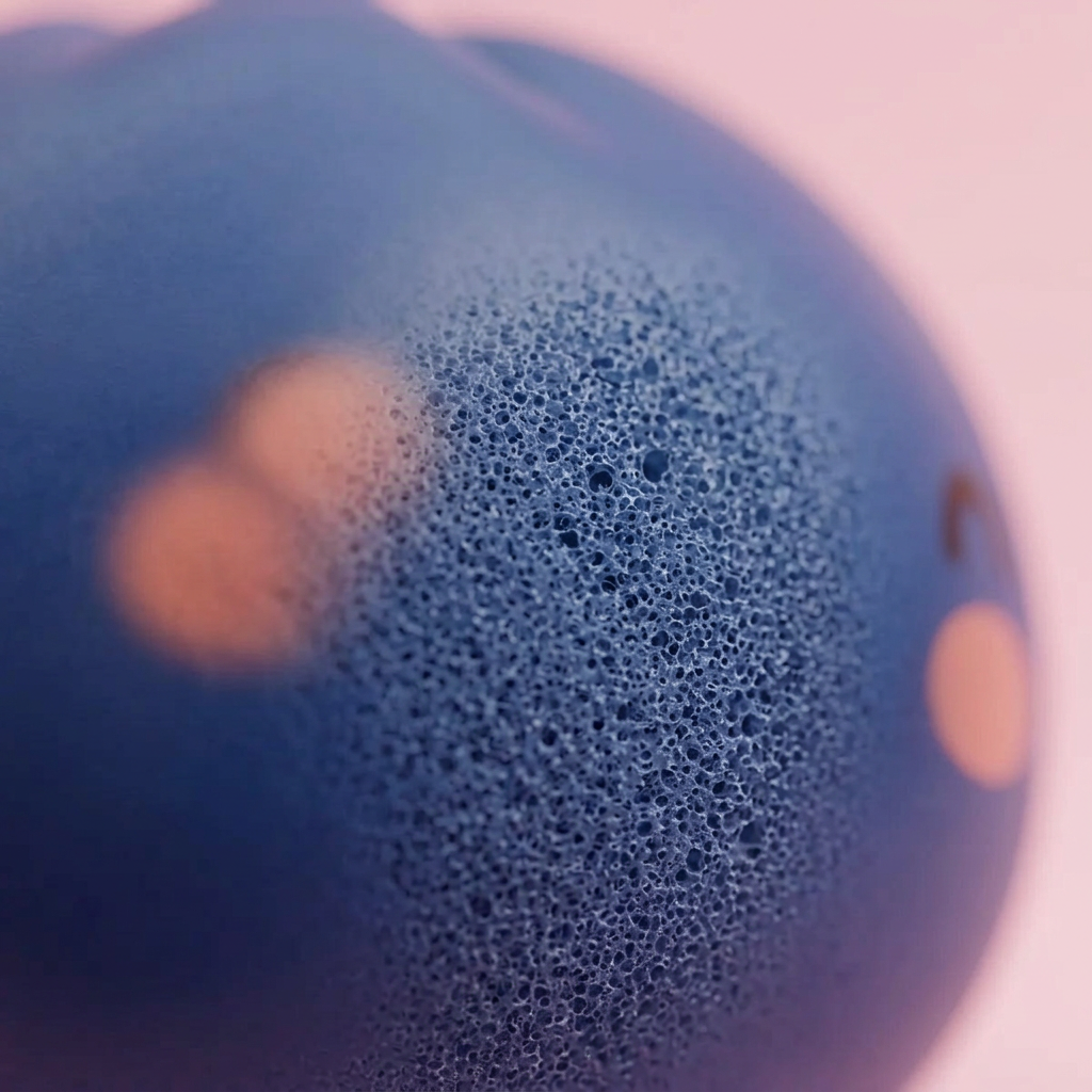 Midnight Navy Blue Dumpling Squishy — close-up of the texture