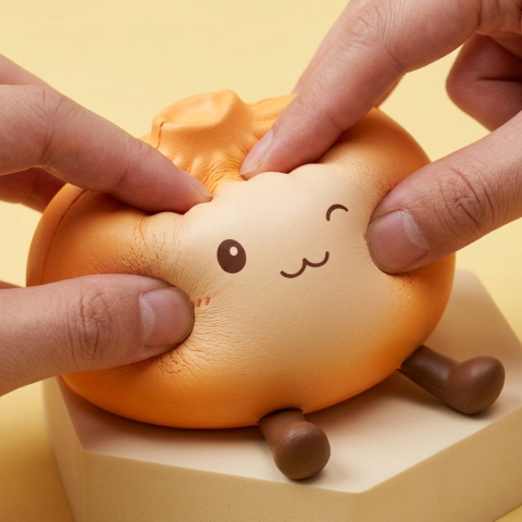 Giant Orange Dumpling Squishy — slow-rise effect, the foam springs back slowly