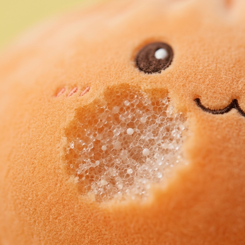 Giant Orange Dumpling Squishy — close-up of the texture