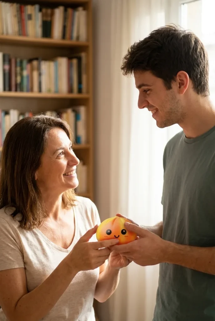 Tie Dye Orange Dumpling Squishy as a gift idea