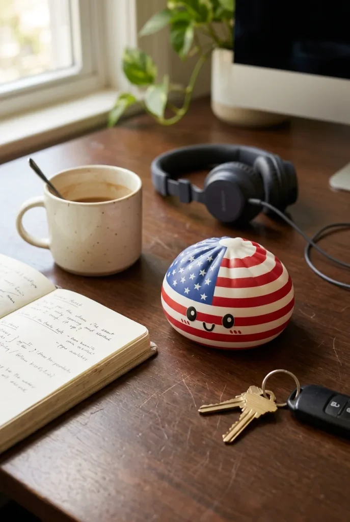 Squishy Dumpling USA on the desk