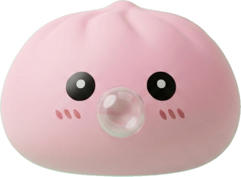 Soft Pink Dumpling Squishy being squeezed, soft slow-rise foam