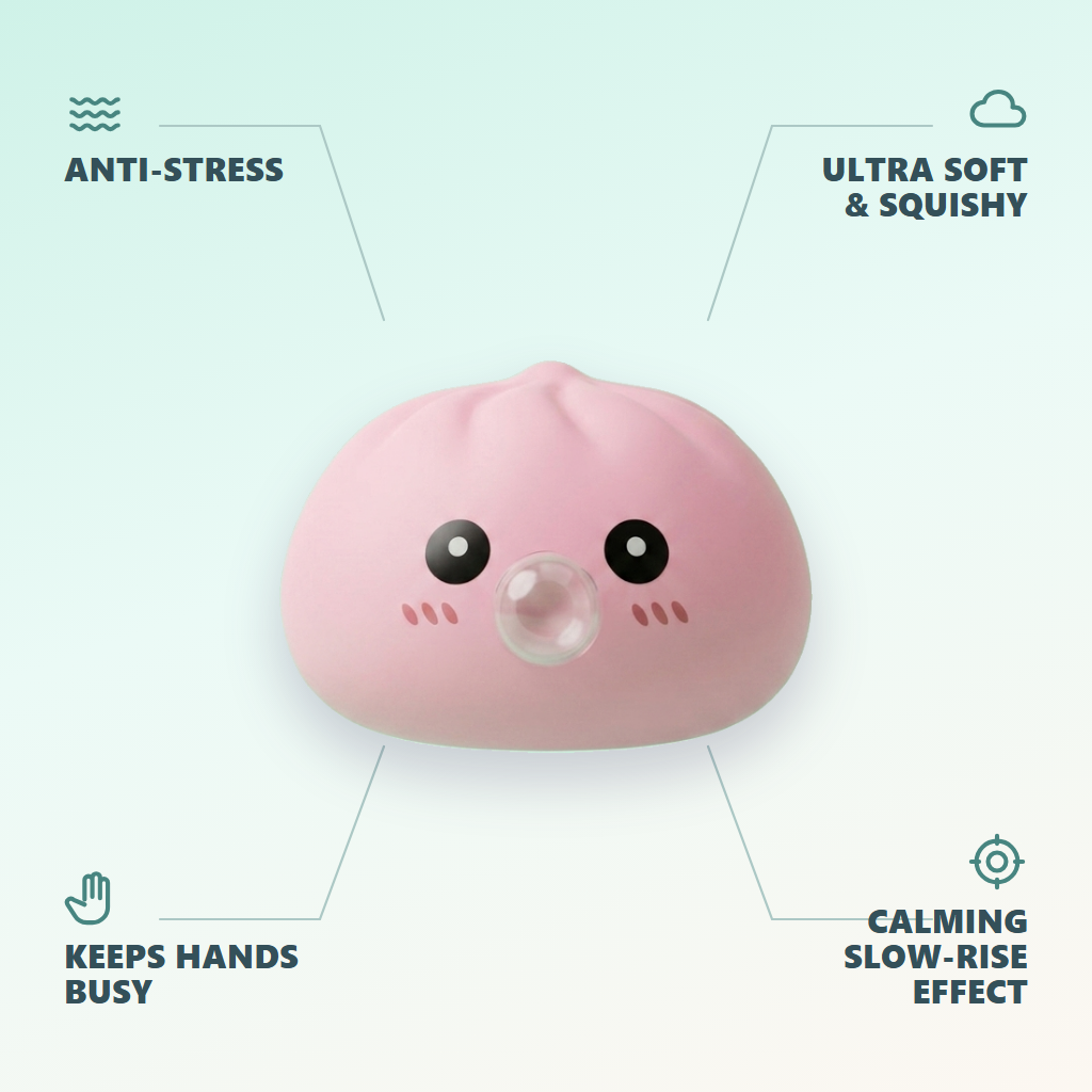 Soft Pink Dumpling Squishy — its benefits