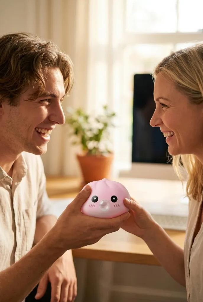 Soft Pink Dumpling Squishy as a gift idea
