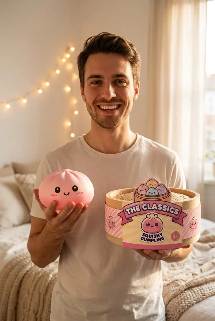 Pink Blossom Squishy Dumpling with its box
