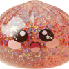 Pink Galaxy Dumpling Squishy being squeezed, soft slow-rise foam