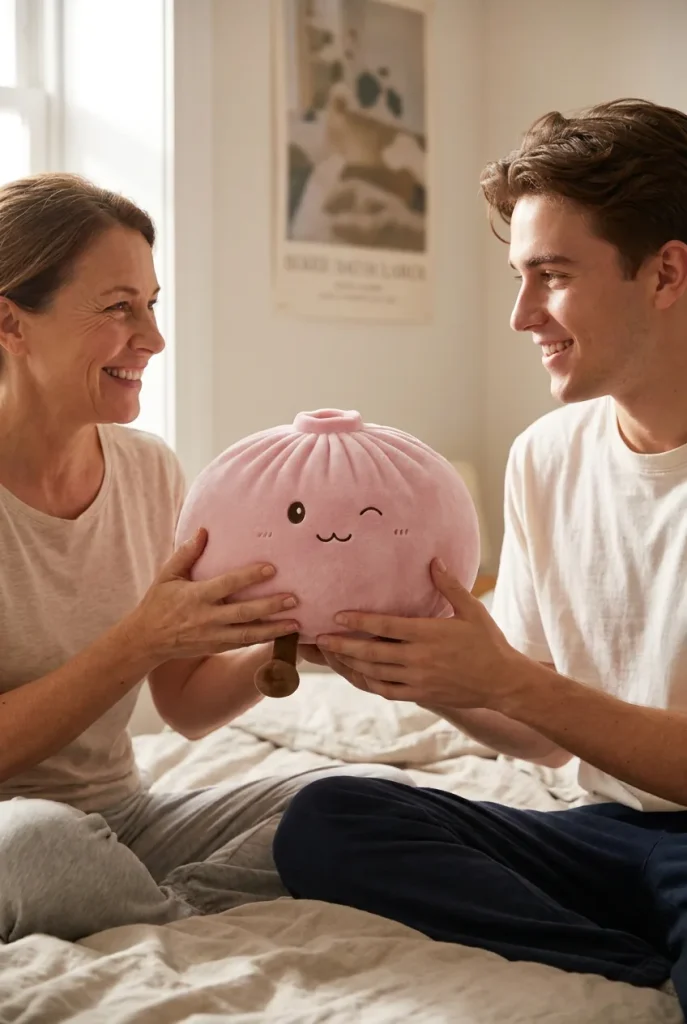 Giant Pink Squishy Dumpling Toy as a gift idea