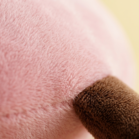 Giant Pink Squishy Dumpling Toy — close-up of the texture