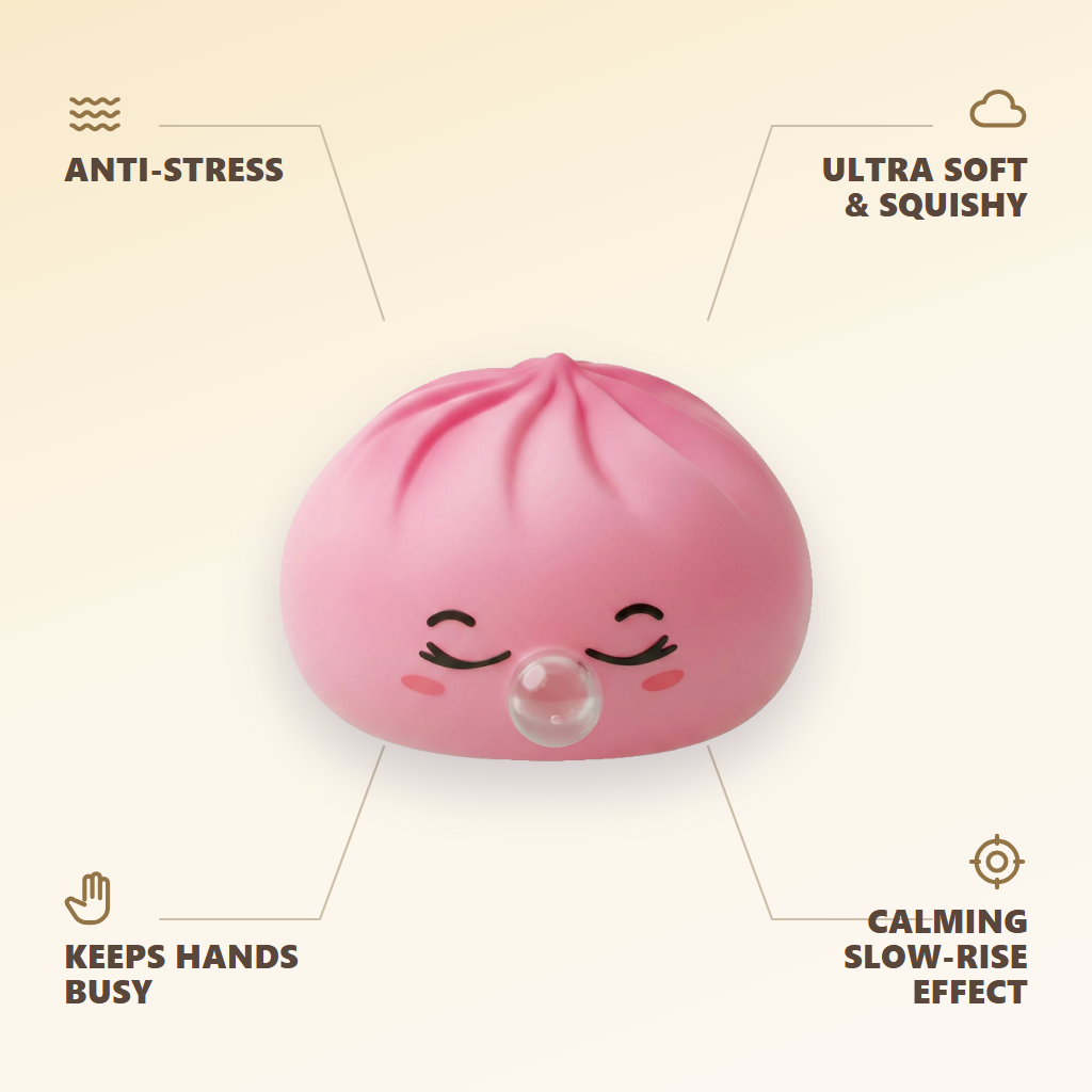 Pink Rare Blow Dumpling Squishy — its benefits