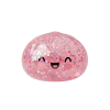 Bubblegum Rose Sparkle Dumpling Squishy being squeezed, soft slow-rise foam
