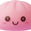 Pink Dumpling Squishy Night Light being squeezed, soft slow-rise foam