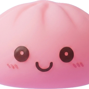 Pink Dumpling Squishy Night Light being squeezed, soft slow-rise foam