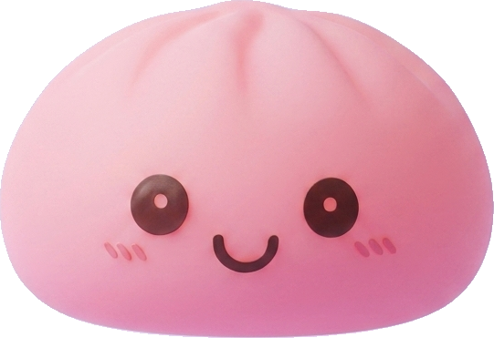 Pink Dumpling Squishy Night Light being squeezed, soft slow-rise foam