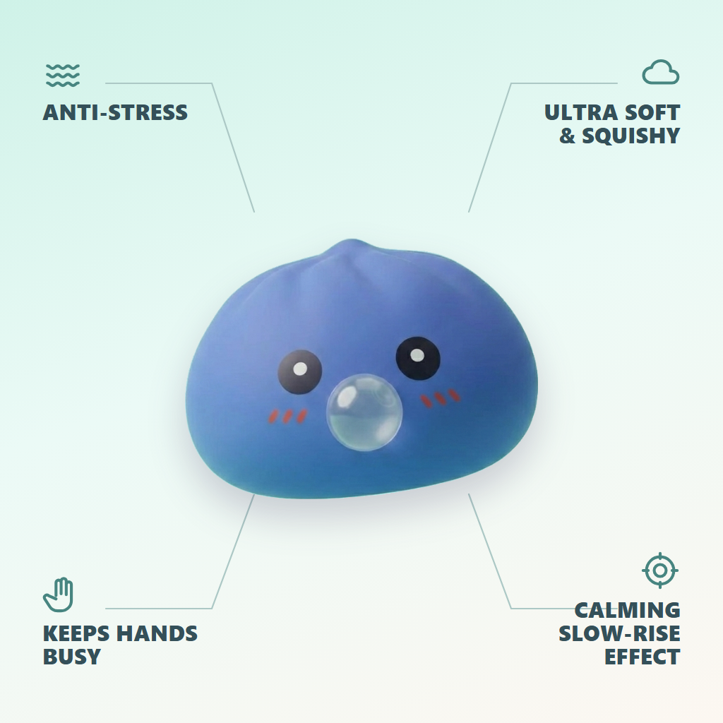 Puffy Purple Blow Dumpling Squishy — its benefits