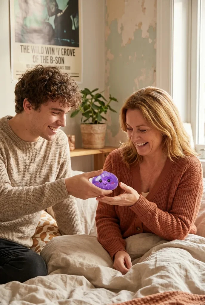 Dreamy Purple Glitter Dumpling Squishy as a gift idea