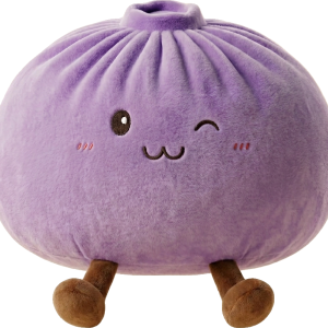 Giant Purple Dumpling Squishy being squeezed, soft slow-rise foam