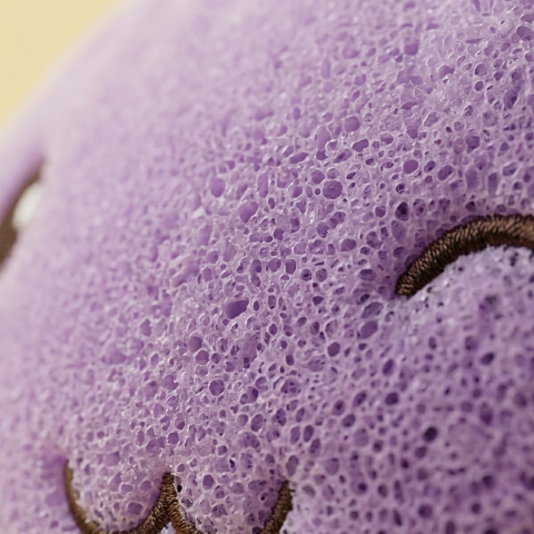 Giant Purple Dumpling Squishy — close-up of the texture