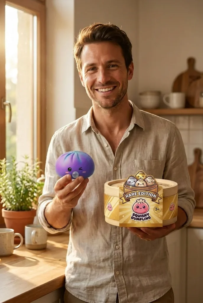 Cosmic Purple Rare Blow Dumpling Squishy with its box