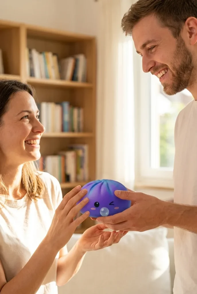 Cosmic Purple Rare Blow Dumpling Squishy as a gift idea