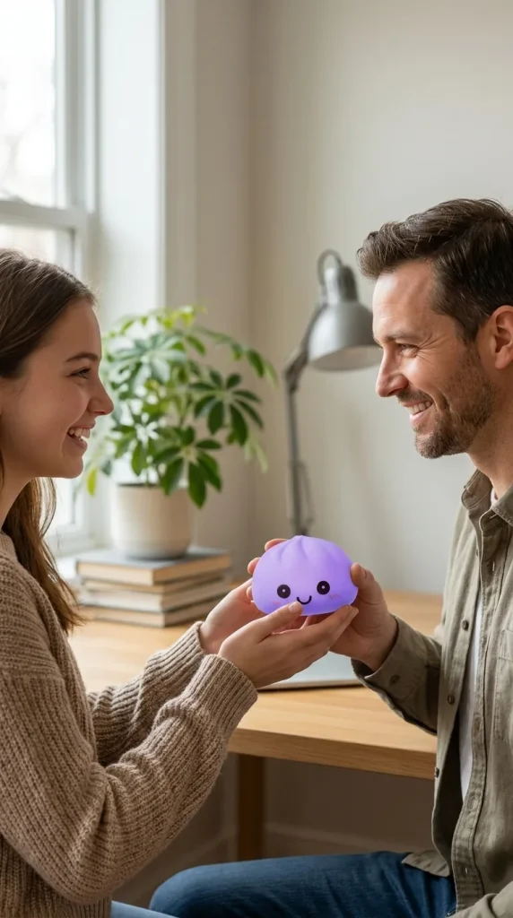 Purple Glow Dumpling Squishy Night Light as a gift idea