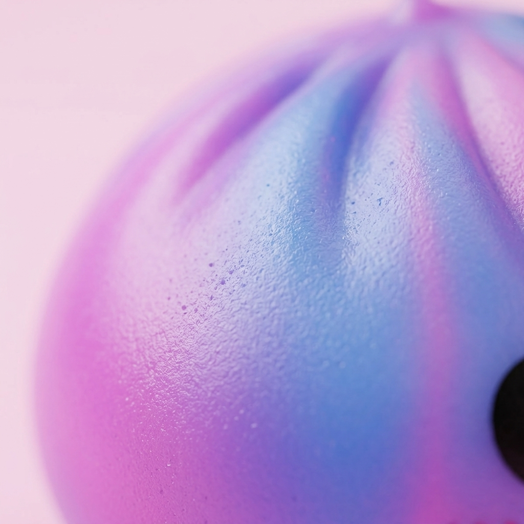 Violet Tie-Dye Dumpling Squishy — close-up of the texture