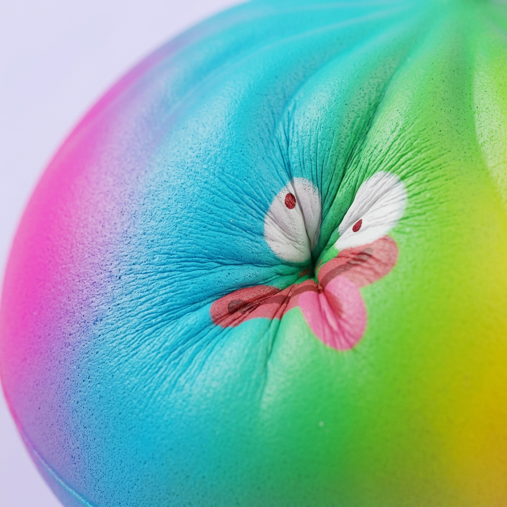 Rainbow Mystery Dumplings Squishy — close-up of the texture