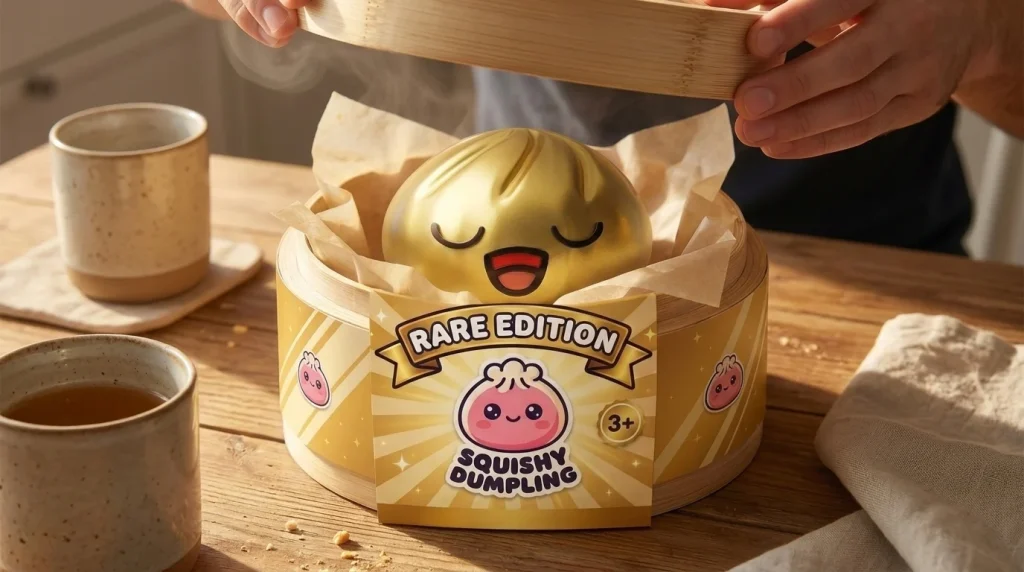Rare Gold Treasure Dumpling Squishy unboxing moment