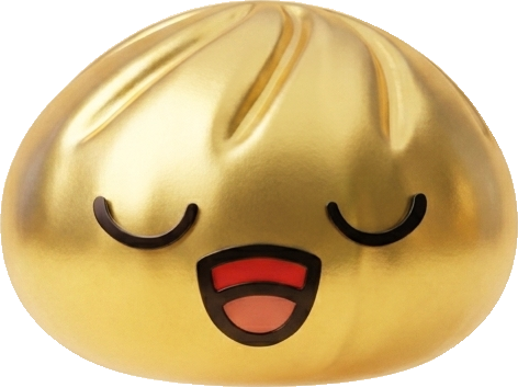 Rare Gold Treasure Dumpling Squishy being squeezed, soft slow-rise foam