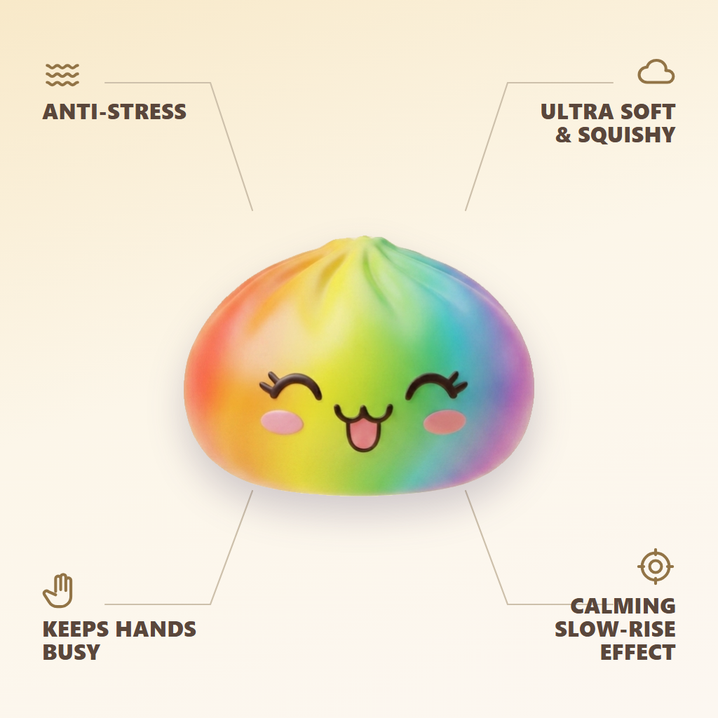 Rare Rainbow Dumpling Squishy — its benefits