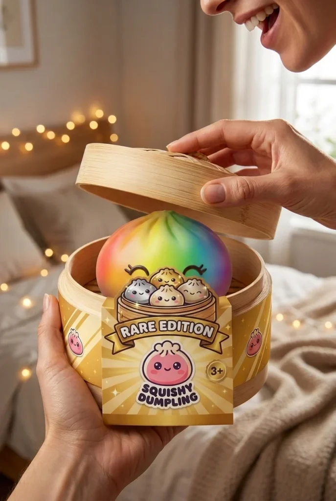 Rare Rainbow Dumpling Squishy unboxing moment