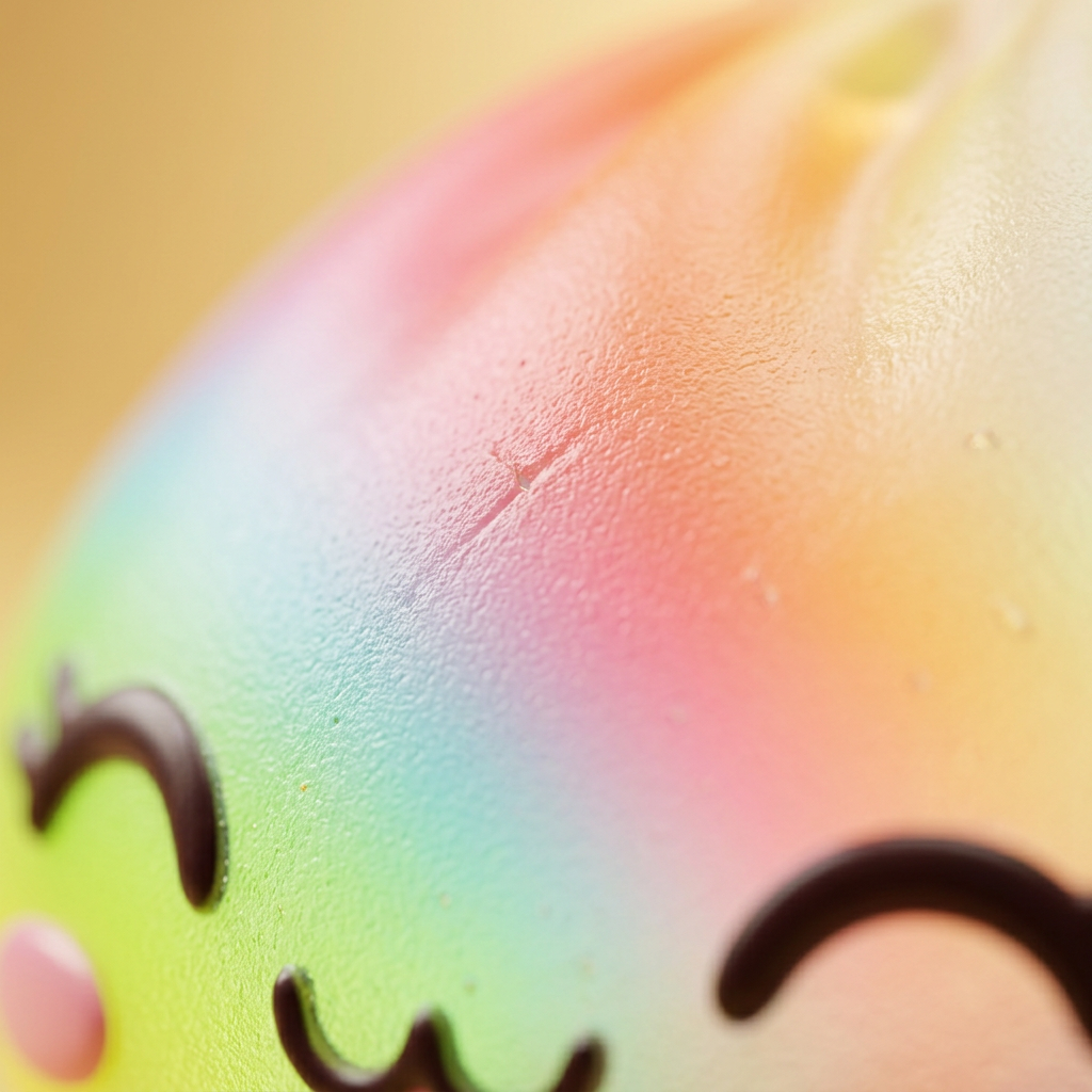 Rare Rainbow Dumpling Squishy — close-up of the texture