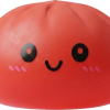 Cherry Red Dumpling Squishy being squeezed, soft slow-rise foam