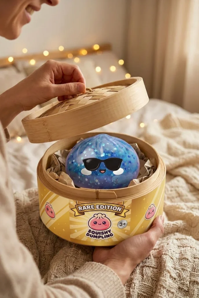 Sparkle Sunglasses Dumpling Squishy unboxing moment