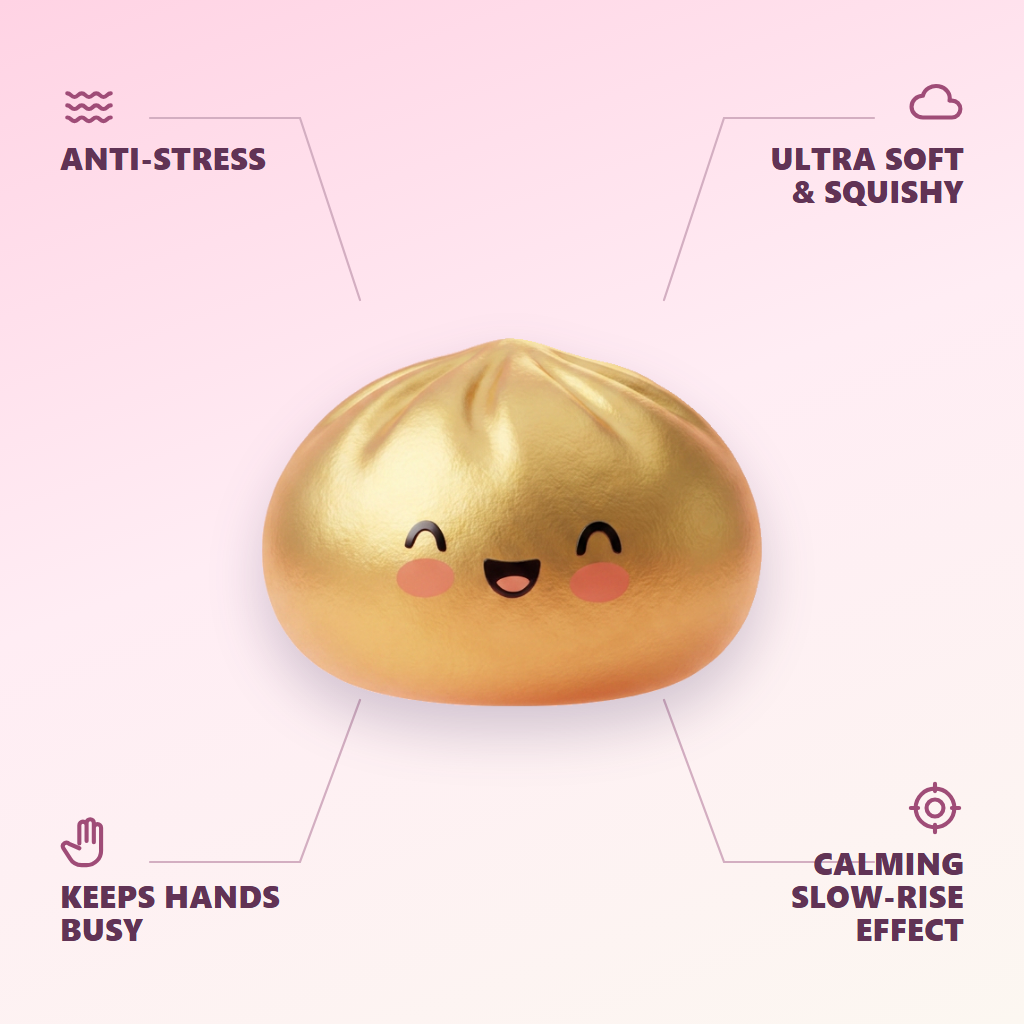 Lucky Gold Dumpling Squishy — its benefits