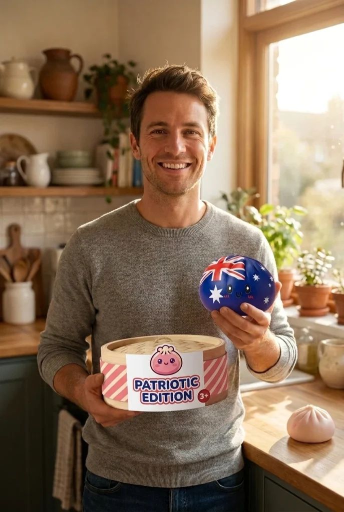 Australia Flag Squishy Dumpling with its box