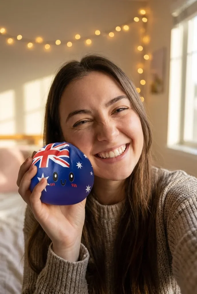 Australia Flag Squishy Dumpling in everyday life
