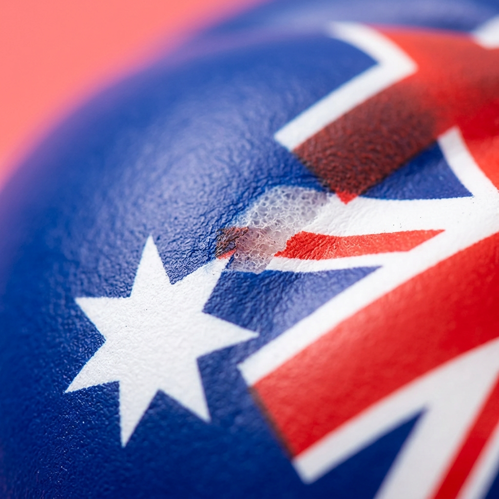 Australia Flag Squishy Dumpling — close-up of the texture