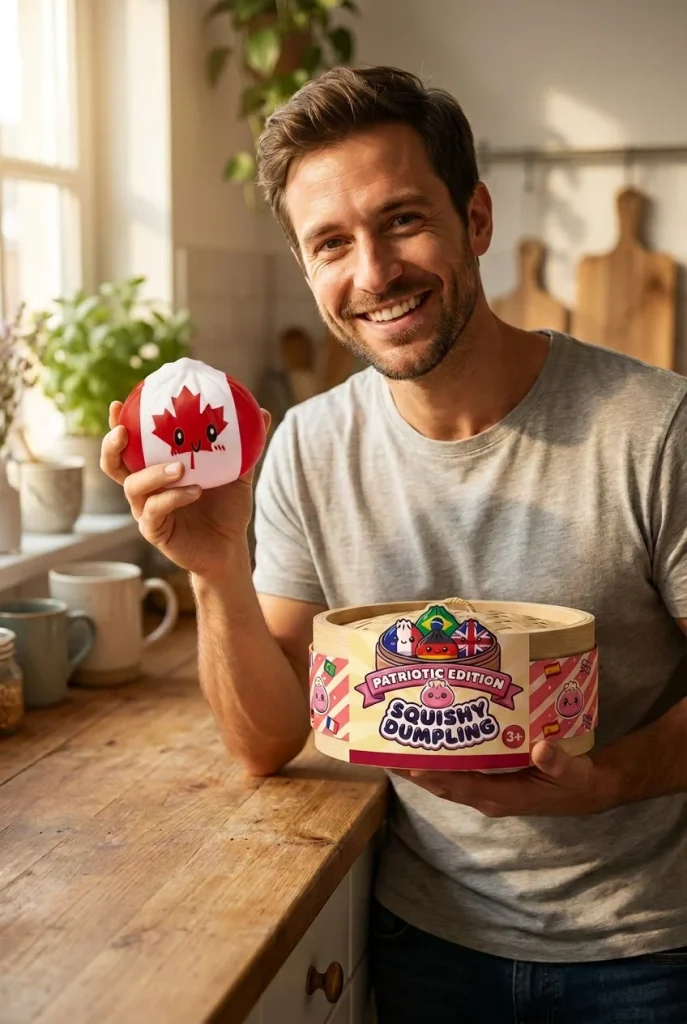 Canada Flag Squishy Dumpling with its box