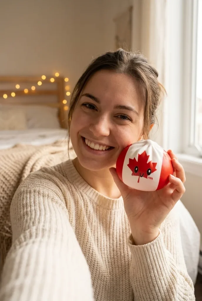 Canada Flag Squishy Dumpling in everyday life