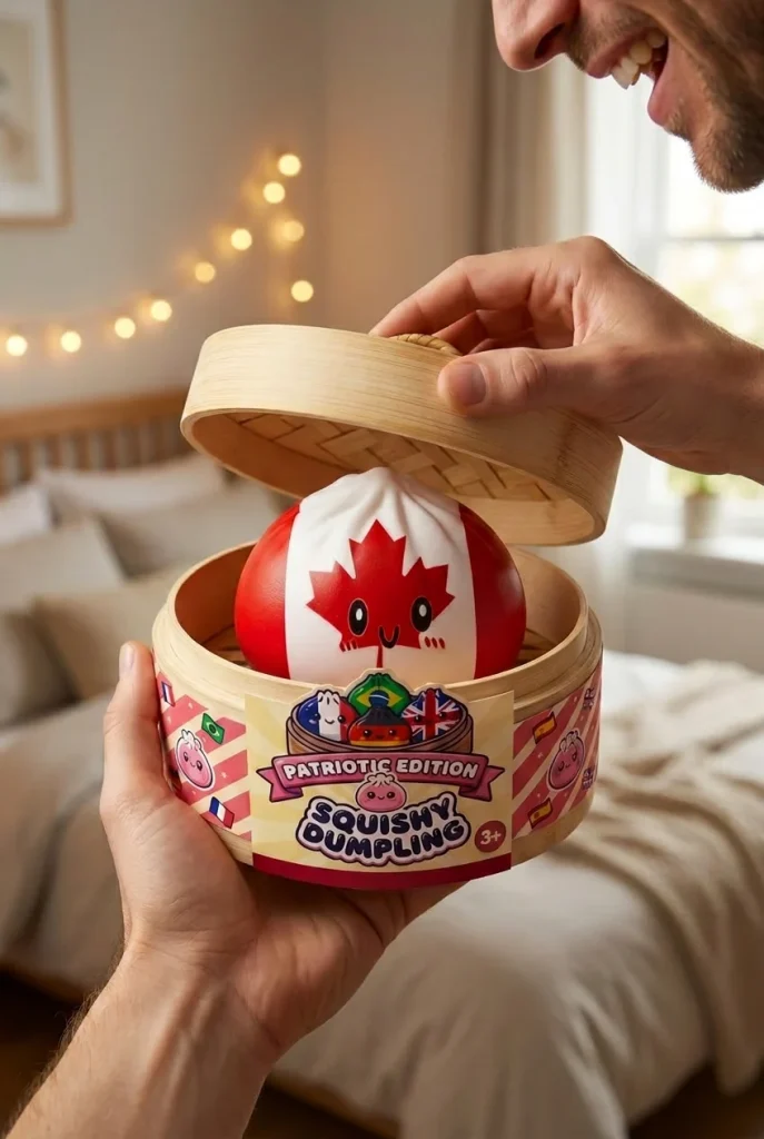 Canada Flag Squishy Dumpling unboxing moment