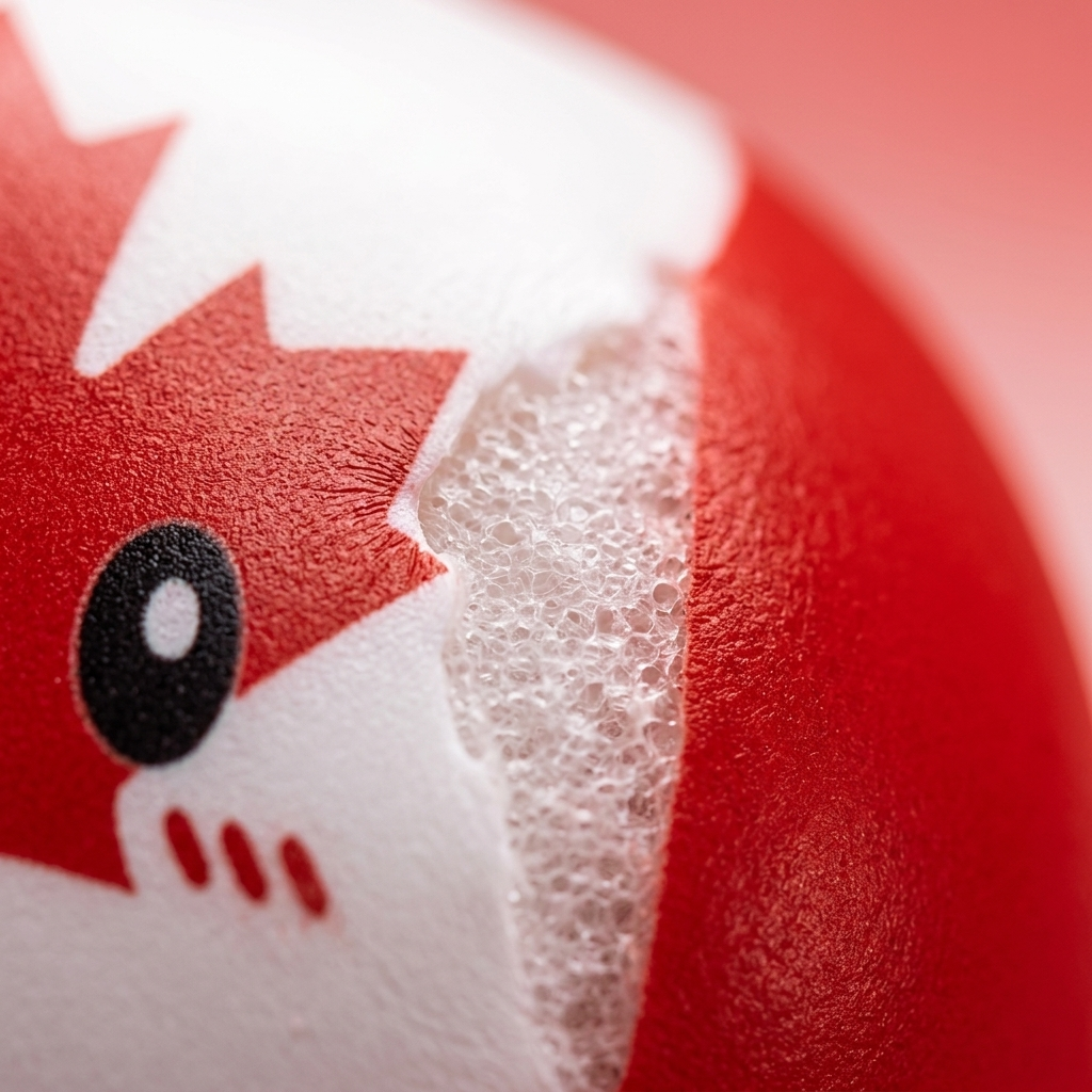 Canada Flag Squishy Dumpling — close-up of the texture