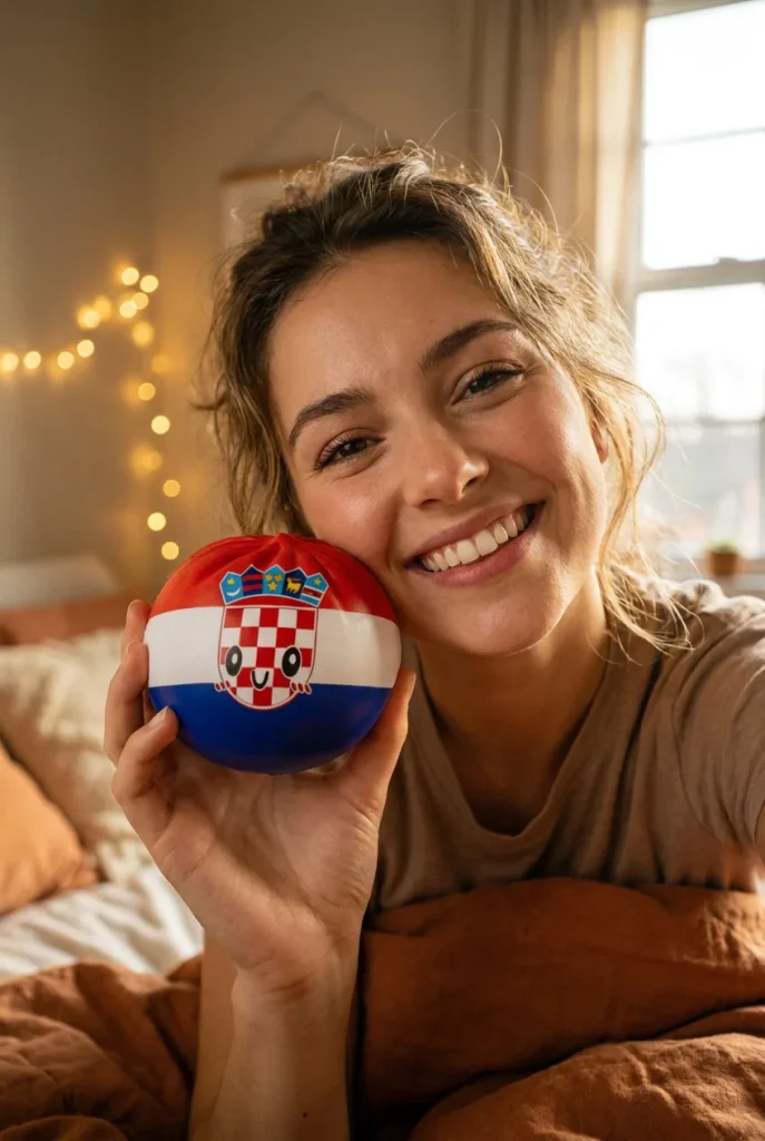 Croatia Flag Dumpling Squishy in everyday life