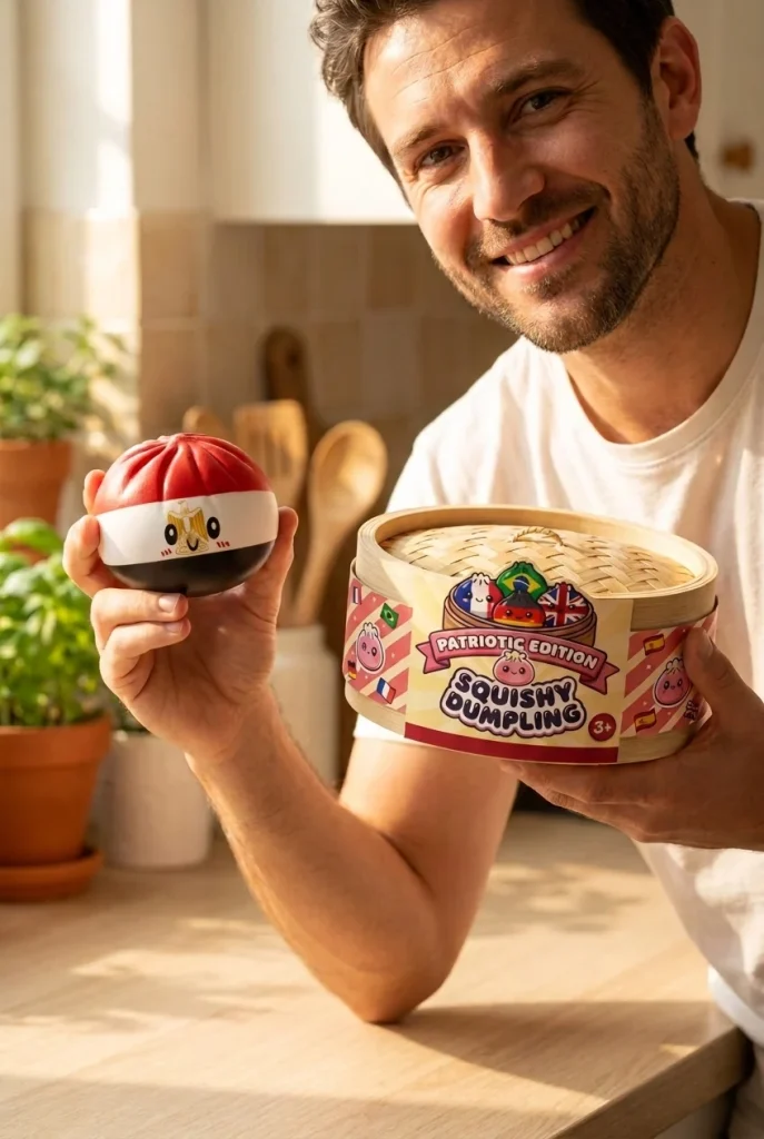 Egypt Flag Dumpling Squishy with its box