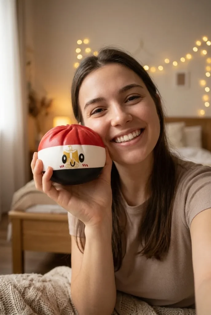 Egypt Flag Dumpling Squishy in everyday life