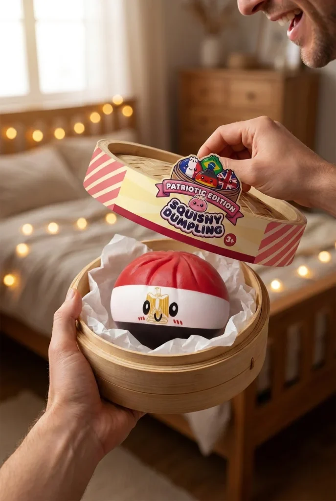 Egypt Flag Dumpling Squishy unboxing moment