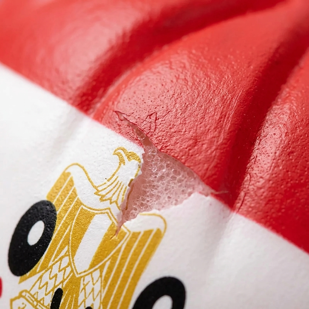 Egypt Flag Dumpling Squishy — close-up of the texture