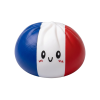 France Flag Dumpling Squishy being squeezed, soft slow-rise foam